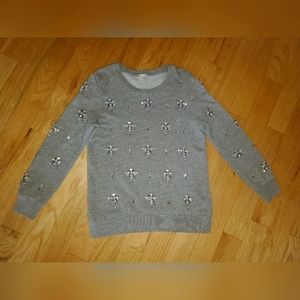J. Crew sweatshirt. Embellished. Rhinestone.